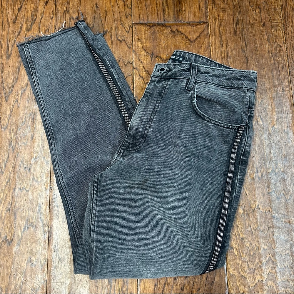 Zara‎ Women's Dark grey Straight Leg Jeans
